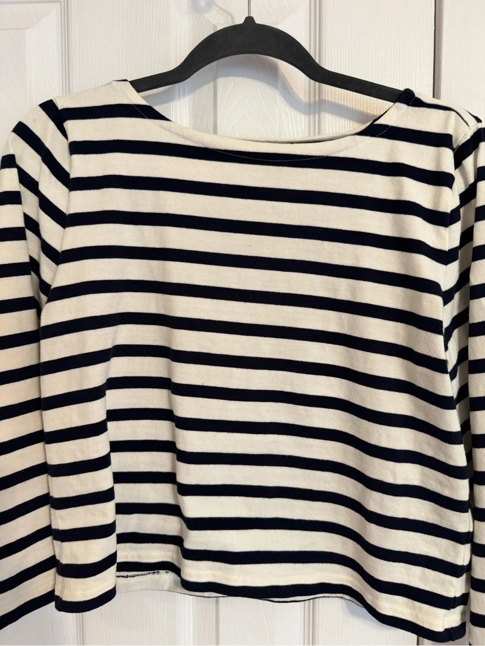 J. Crew Navy and White Striped Boatneck Tunic
